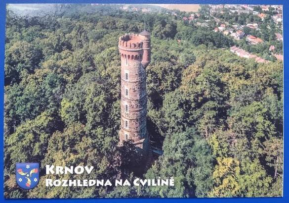 Krnov, Cvilín, Bruntál, rozhledna, letecký