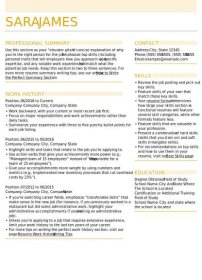 Free Resume Template Strong