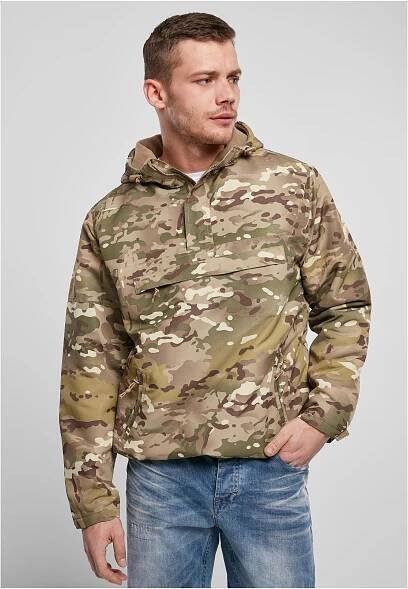 Pánská maskáčová bunda Brandit Fleece Pull Over Windbreaker - tactical camo