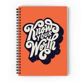 Know Your Worth Spiral Notebook A5 Size