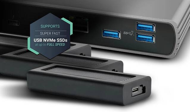 Echo 11 Thunderbolt Dock USB 3.2 Gen 2 Ports with USB NVMe SSDs