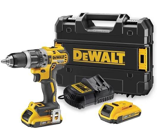  Aku bezuhlíková vrtačka s příklepem 18V XR Li-Ion 2x2,0Ah DeWALT DCD796D2 