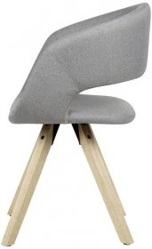 Jídelní Židle S Područkami Šedá - barvy dubu/světle šedá, Moderní, dřevo/textil (56/80/50cm) - MID.YOU