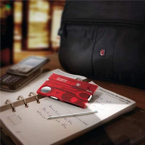 Victorinox Swiss Card Lite Translucent červený