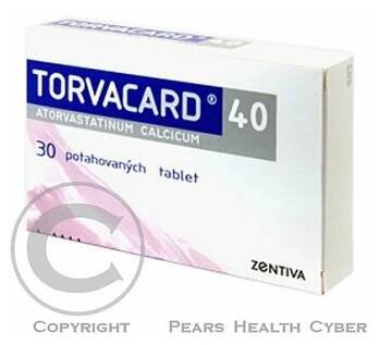 TORVACARD 40  30X40MG Potahované tablety (Léky na předpis)