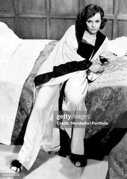 The Italian actress Laura Antonelli acting in the film 'Till marriage do us part'. Rome, 1974
