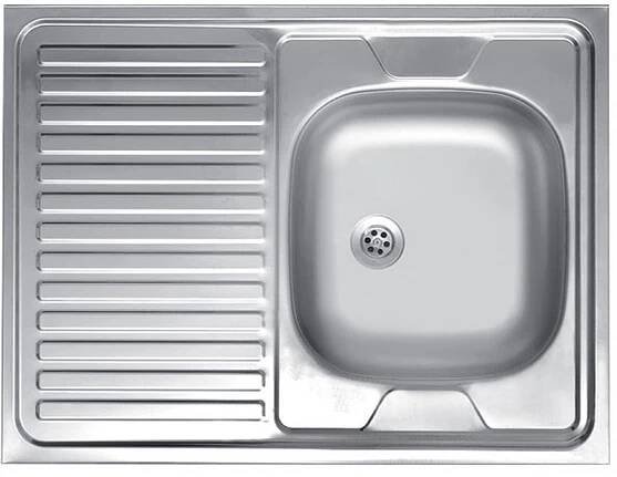 NOVASERVIS Kuchyňský dřez 600x800mm, nerez tkaná struktura, levý DR60/80LTS