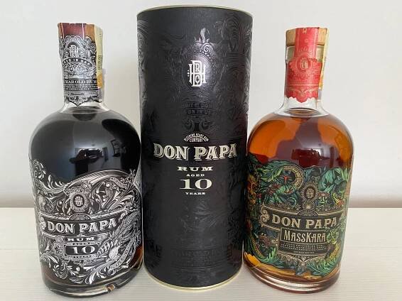 Don Papa 10y 43% & Masskara 40% 2×0,7l | Rums.cz