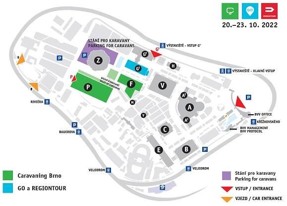 Plánek veletrhu - GO - REGIONTOUR - Veletrhy Brno