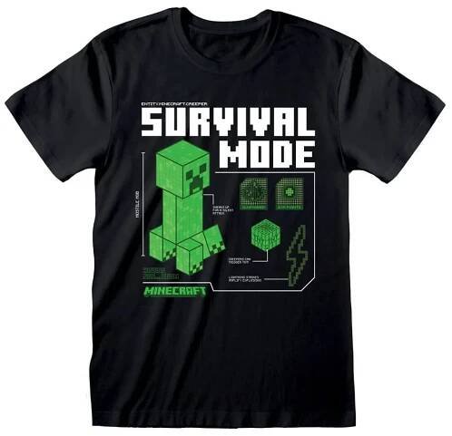 Minecraft Tričko Survival Velikost S Heroes Inc
