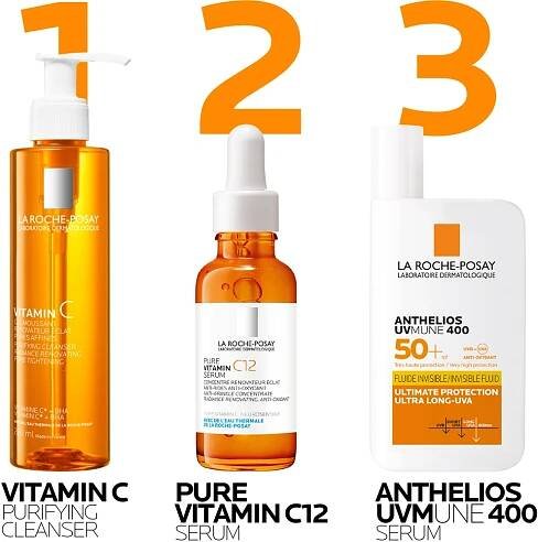 La Roche-Posay Pure Vitamin C čisticí pěnivý gel pro rozjasnění pleti