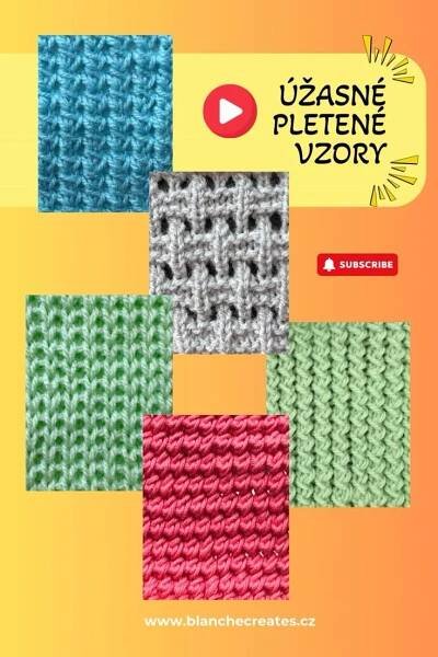 Pletené vzory, ruční pletení, návody v češtině, videonávody, jednoduché pletení