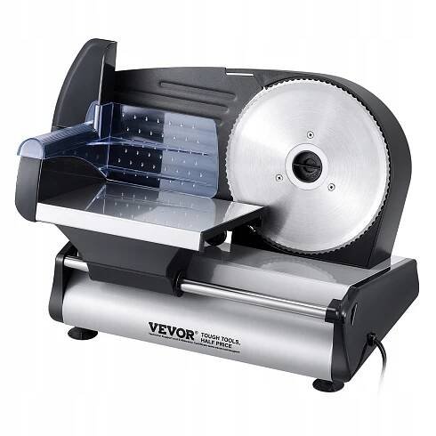 VEVOR Kráječ masa 180W 7,5" Elektrický kráječ na lahůdky na maso, chléb, sýr Kód výrobce DRQPJ180WSDPGJ