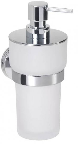 LARISSA dávkovač mýdla 250ml, mléčné sklo, chrom