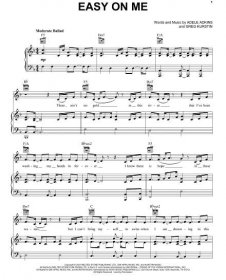 Noty pro klavír, piano, flétnu, kytaru, bicí, klávesy, housle a spoustu jiných hudebních. Adele Easy On Me Easy Piano Sheet Music Download Printable Pdf Score Sku 514636