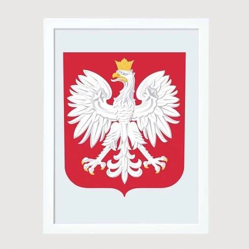 Znak Herb Polský v rámu 30x40 cm A3
