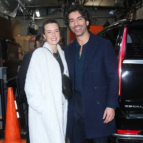 Justin Baldoni and his wife, Emily Baldoni, in New York City.