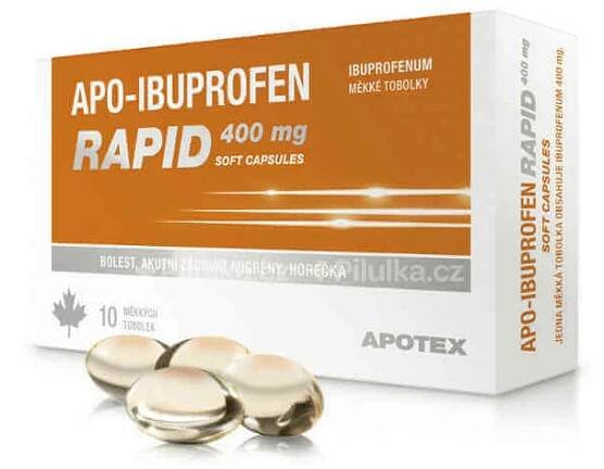 Apo- Ibuprofen Rapid 400 mg 10 kapslí
