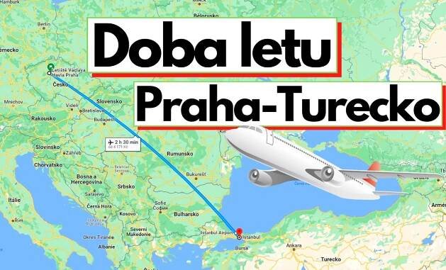 Doba letu do Turecka 2025: Jak dlouho trvá let z Prahy?
