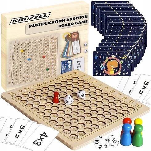 Tabulka násobení Vzdělávací desková hra Logické učení počítání 12x12