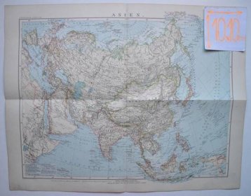 ASIE - MAPA - 1910 - ARÁBIE INDIE ČÍNA JAPONSKO