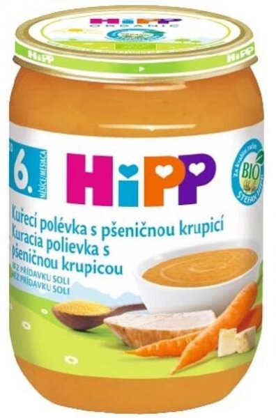 HiPP BIO Kuřecí polévka s pšeničnou krupicí