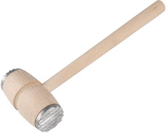 Palička na maso dřevo s kovem 28 cm 69 Kč