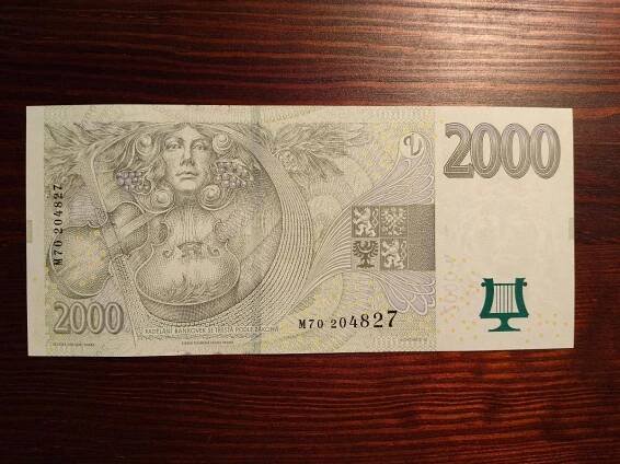 Bankovka Kč 2000,- serie M 70 - Bankovky