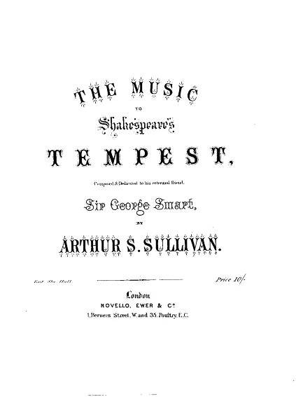 The Tempest (Sullivan, Arthur) – IMSLP