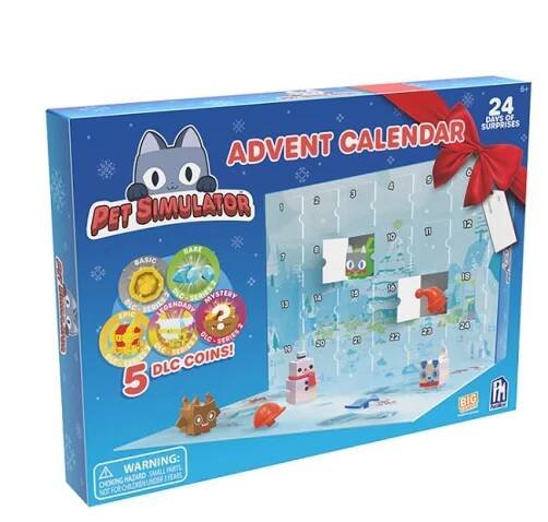 Phat Mojo Roblox Pet Simulator adventní kalendář s figurkami a DLC kódy