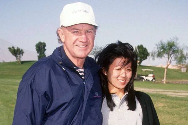 Gene Hackman and Betsy Arakawa at the Mission Hills Celebrity Sports Invitational in 1991