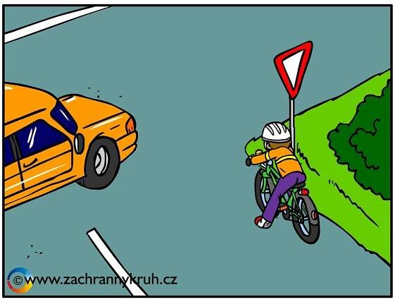 Záchranný kruh - Pravidla a rady pro cyklisty a motoristy