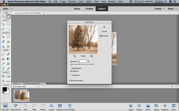 Vytvořte v aplikaci Photoshop Elements efekt starožitné sépie 7