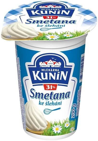 Kunín Smetana ke šlehání 31%