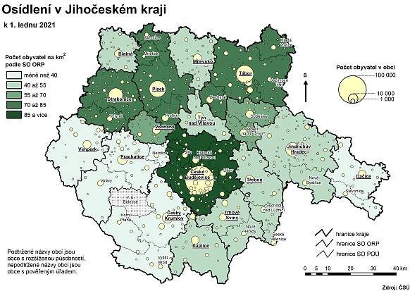 Statistický průvodce obcemi Jihočeského kraje - 2021 | Produkty