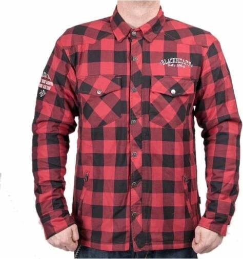W-TEC flanelová košile s aramidem Black Heart Reginald červeno-černá