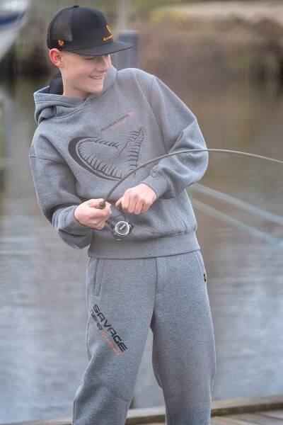 Savage Gear Tepláky Junior Joggers Grey Melange