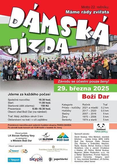 Dámská jízda 22. ročník s motivem Máme rády zvířata
