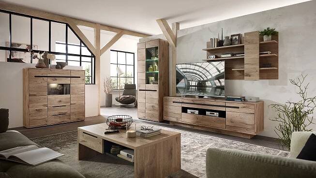 Krásná masivní obývací sestava - model BERGAMO