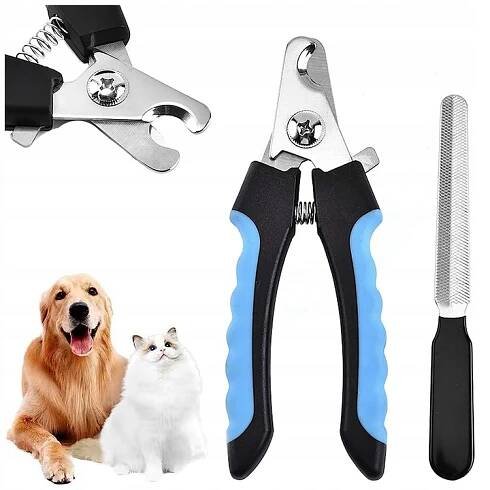 NŮŽKY NA DRÁPKY PRO PSA KOČKU KRÁLÍKA + PILNÍK NA KLEŠTĚ NŮŽKY