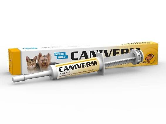 Caniverm perorální pasta pro psy a kočky ochucená 10 ml