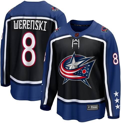Men Columbus Blue Jackets #8 Zach Werenski Fanatics Branded Black Special Edition Breakaway Player NHL Jersey->columbus blue jackets->NHL Jersey