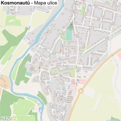 Kosmonautů - mapy | Kurzy.cz