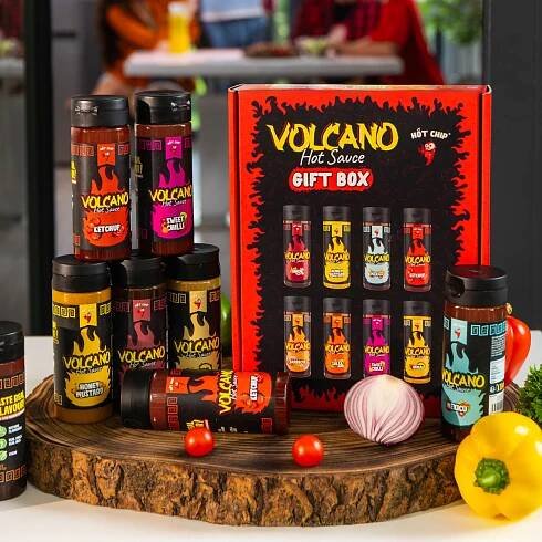 Ochutnávkový set chilli omáček Volcano | Real Chilli. Real Heat.