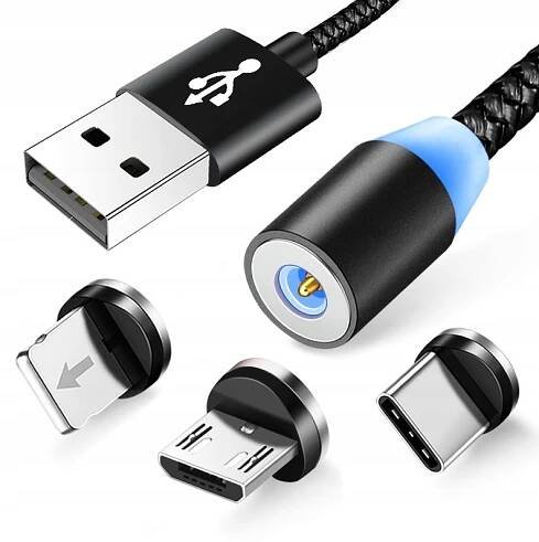 MAGNETICKÝ KABEL 3v1 MICRO TYP-C USB-C pro IPHONE