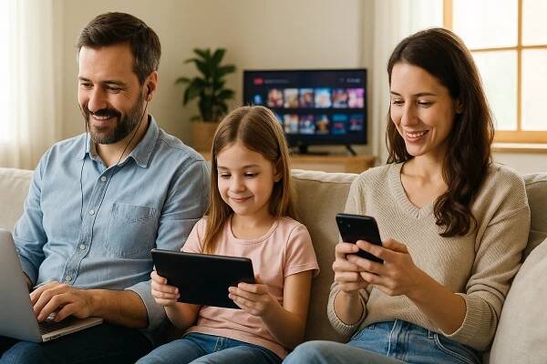 Děti, televize a celý dům online: Proč se bez pevného internetu domácnost neobejde • Kvalitní internet