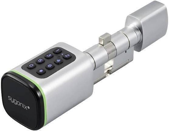 Sygonix SY-6121660 bezpečnostní cylindrická vložka 3 V/DC, připraveno pro Bluetooth, s podsvícenou klávesnicí