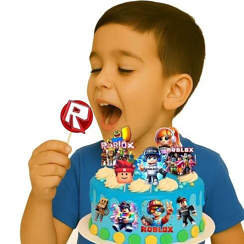 JEDLÉ TOPPERY VYSTŘIŽENÉ POSTAVY ROBLOX HRA ROBLOX WORLD NA DORT 10 ks