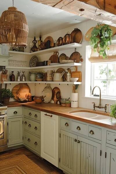 Choose the Perfect Color for Your Farmhouse Kitchen Cabinets - Quiet Minimal