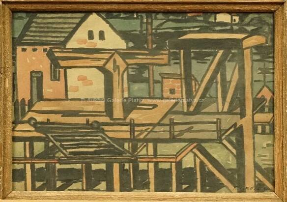 František Gross - Staveniště - Aukční Galerie Platýz